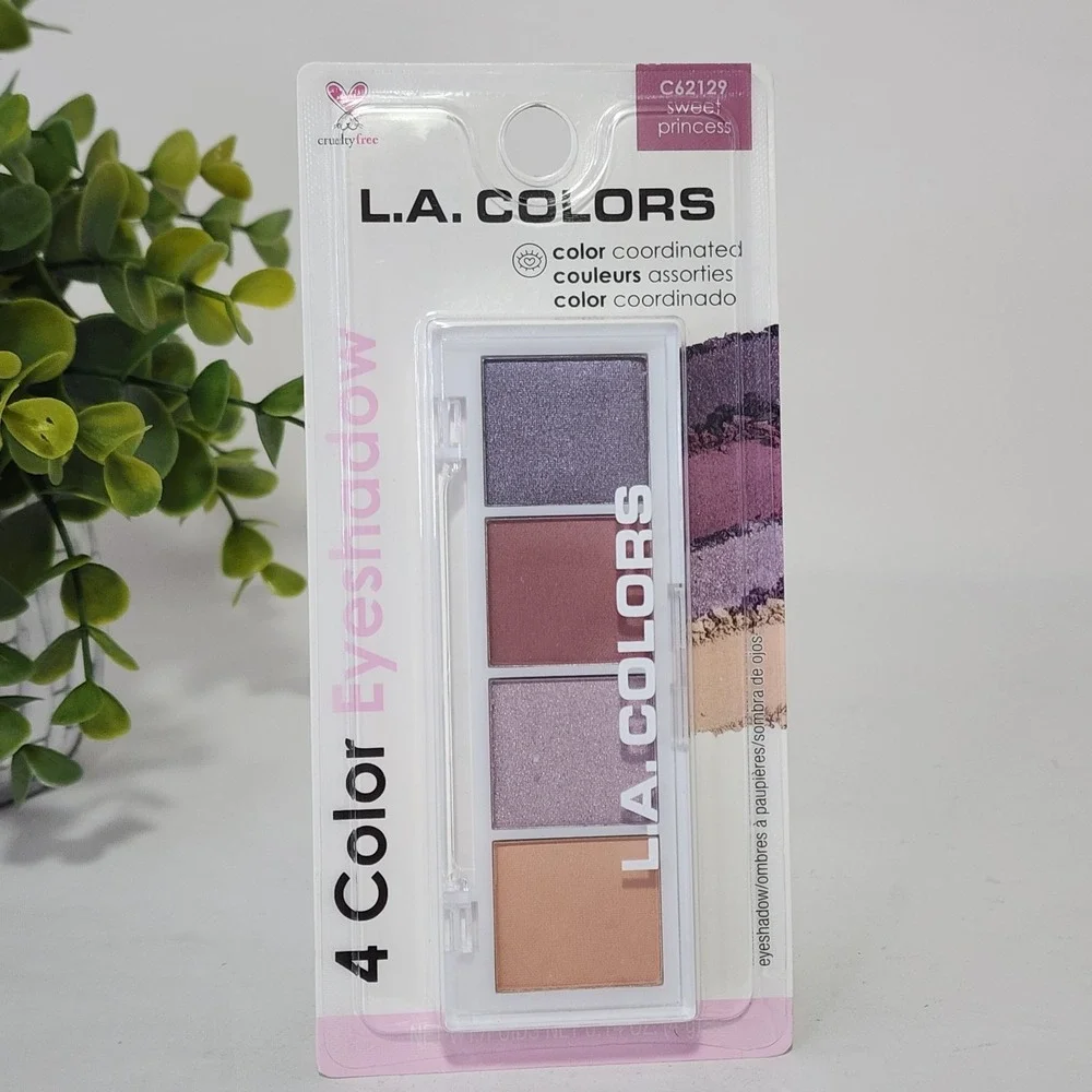 L. A. Colors 4 Color Eyeshadow Sweet Princess Palette C62129 ~ New Unopened